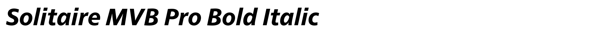 Solitaire MVB Pro Bold Italic image